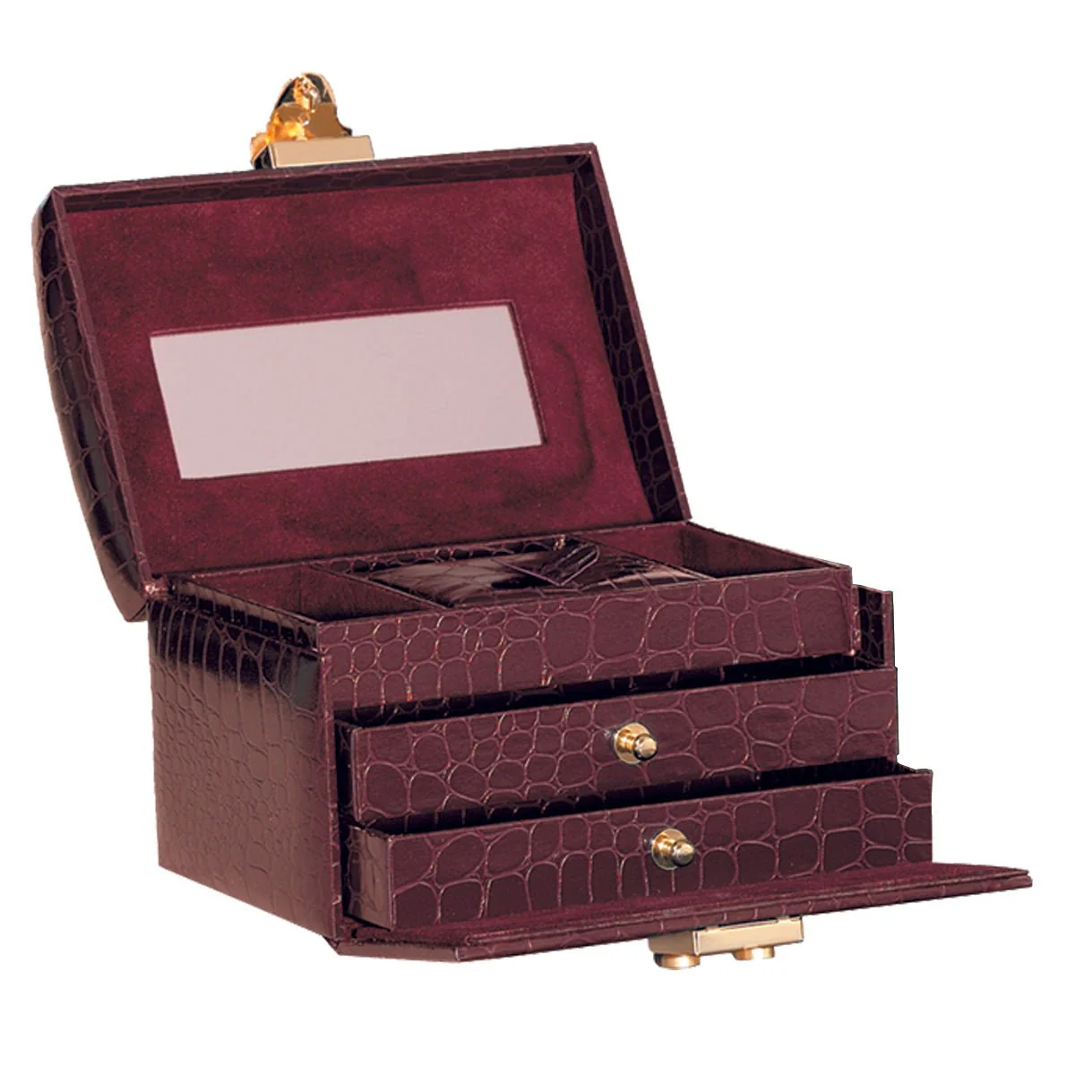 Mini Alligator Print Jewelry Case - Image 3