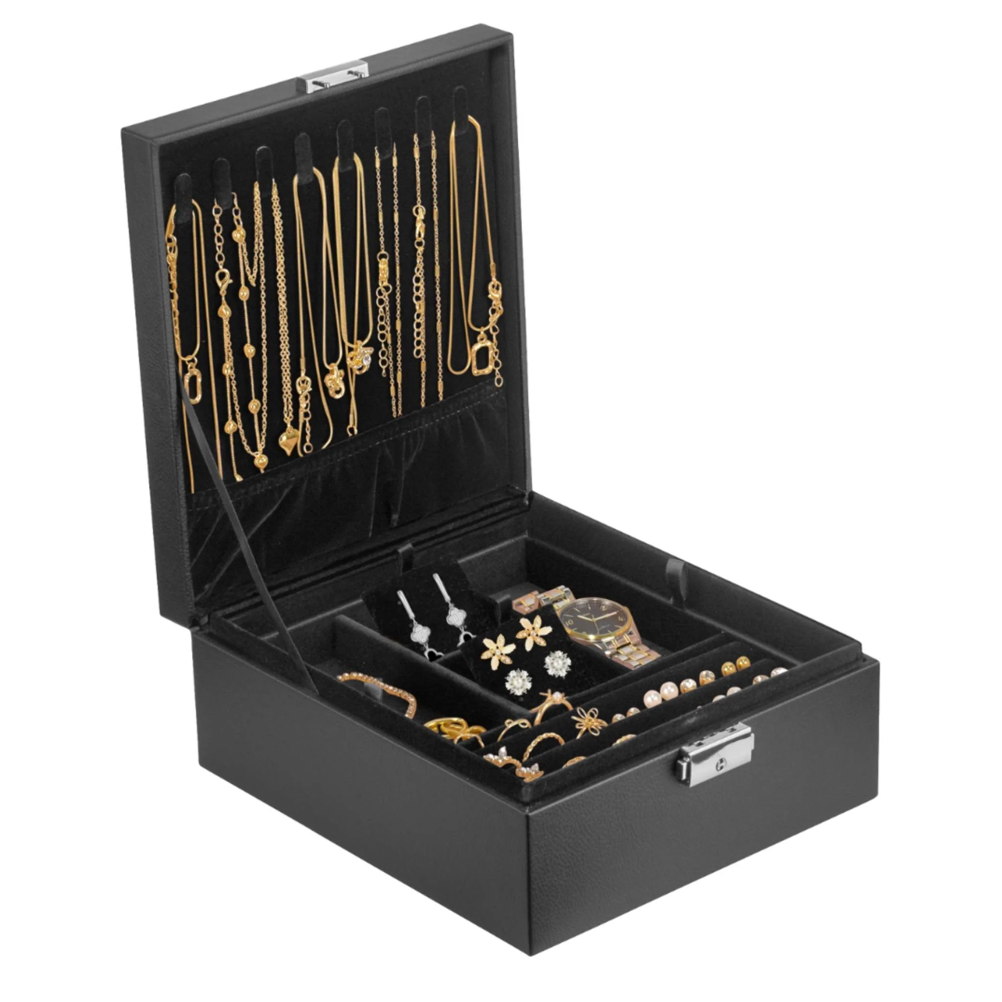 PU Leather 2 layer Jewelry Box - Image 4