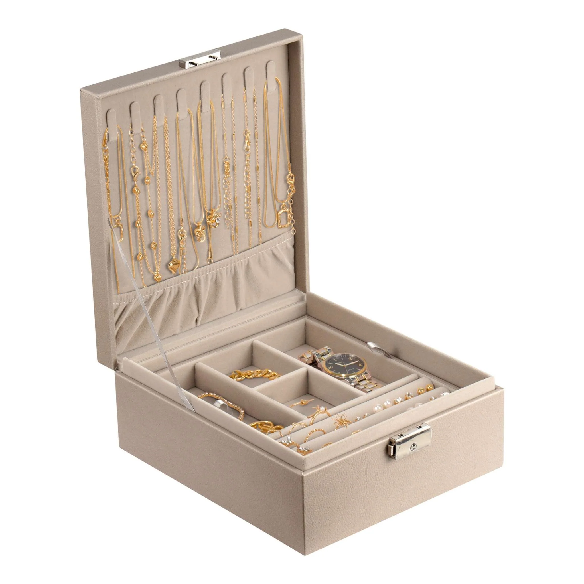 PU Leather 2 layer Jewelry Box - Image 8